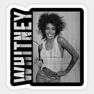 Whitney Houston // Vintage Distressed Sticker